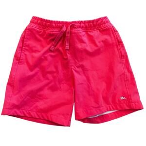 Free Assembly Boys Swim Trunks Red‎ Size XS (4/5) Mesh Lined Drawstring Waist